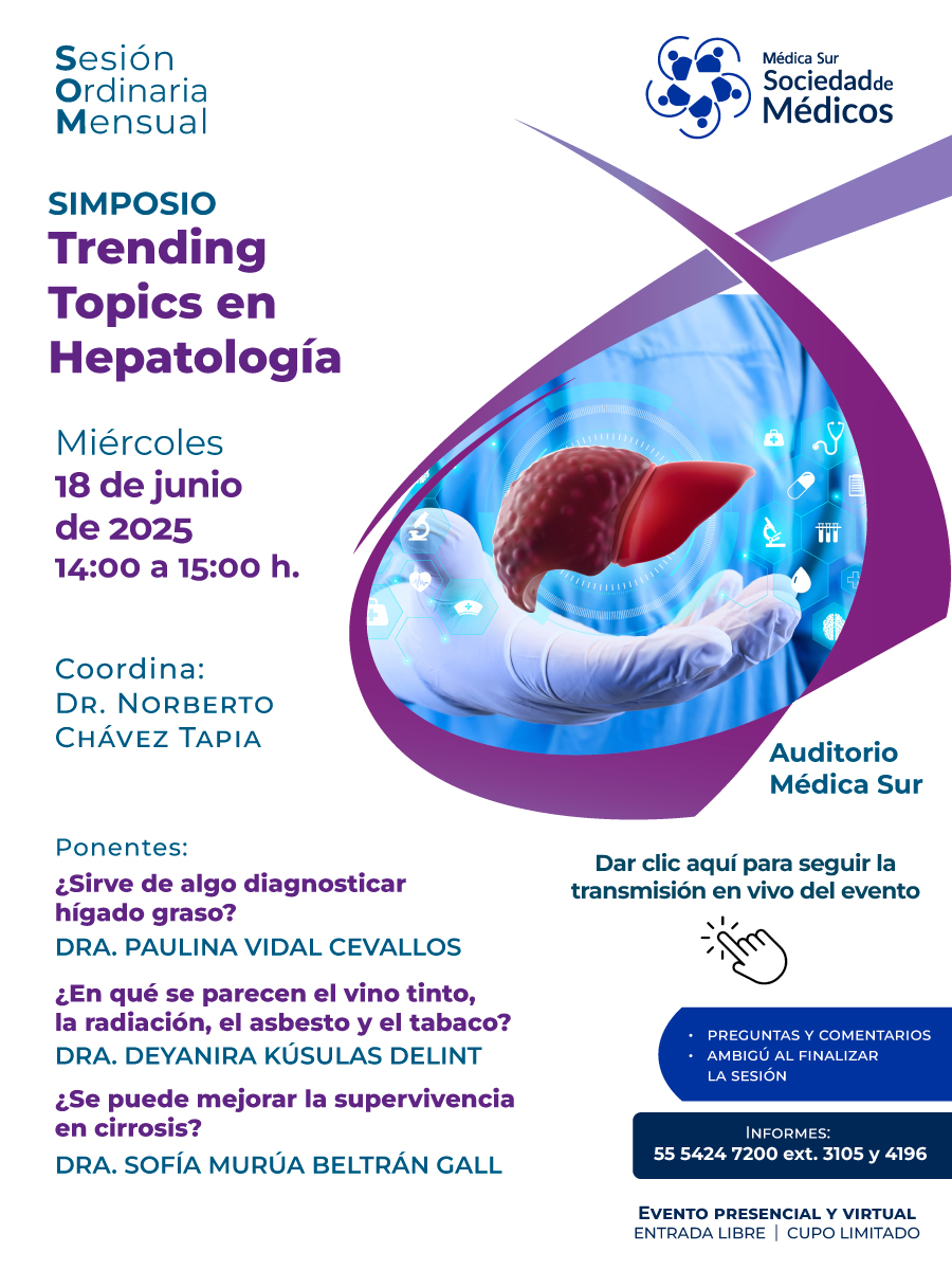 Sesin ordinaria mensual: Trending topics en Hepatologa